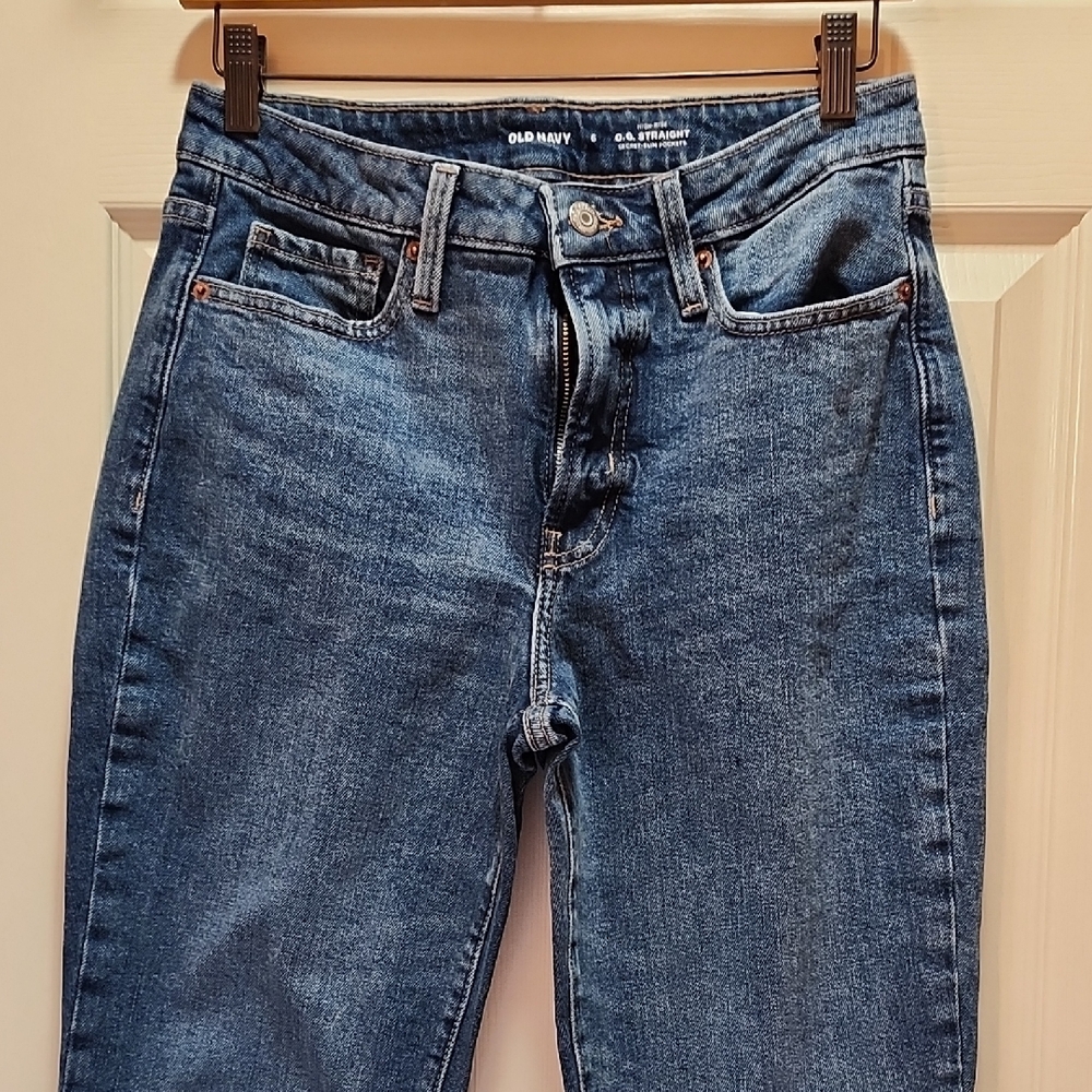Old Navy Women's High Rise O.G. Straight Secret Slim Pockets Jeans
